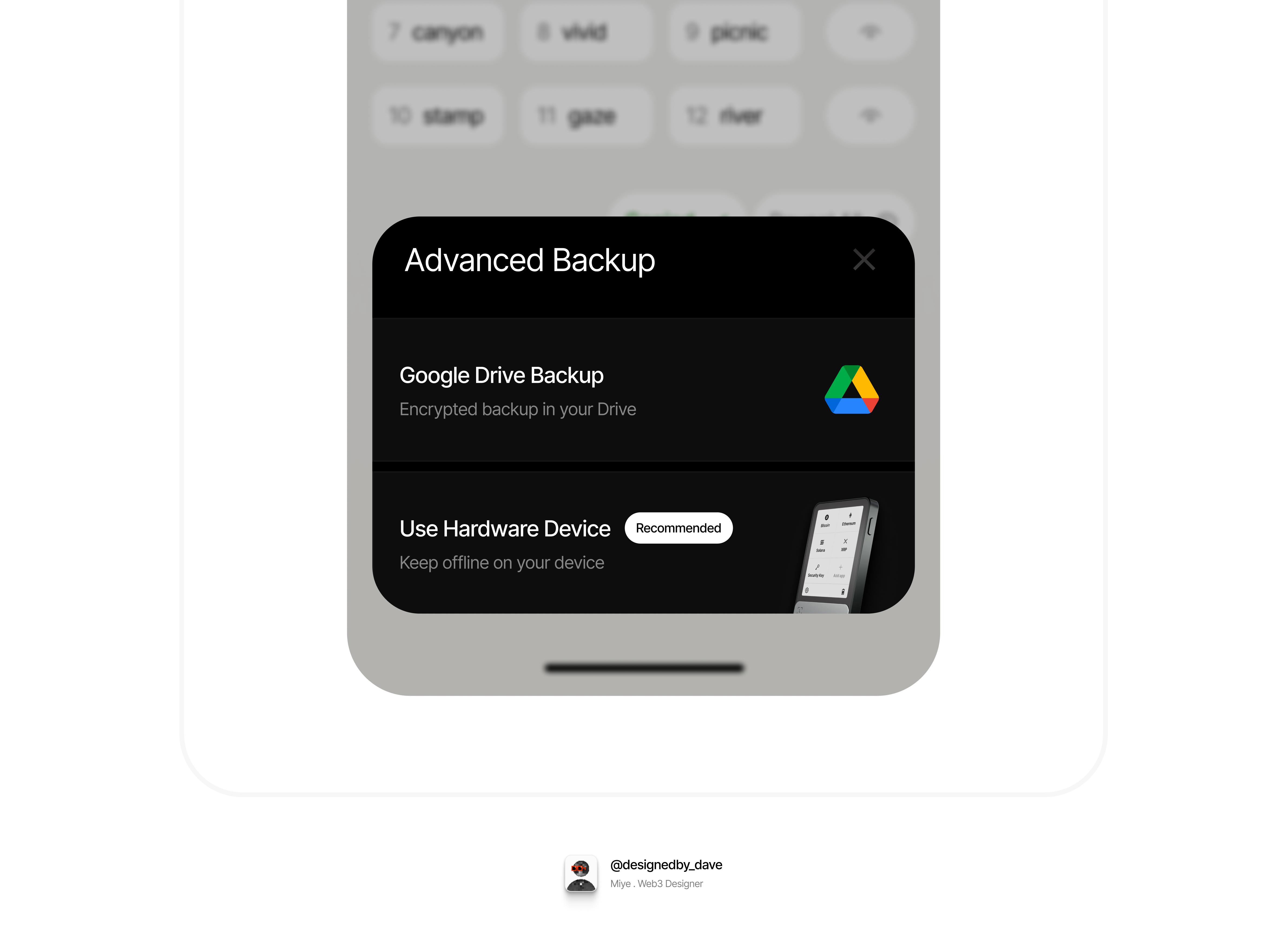Advanced Seed Phrase Management Flow - Web3 Crypto Wallet Design by Dave  Miye UX on Dribbble
