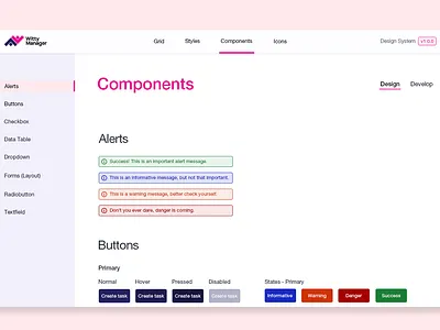 Witty Manager Design System
