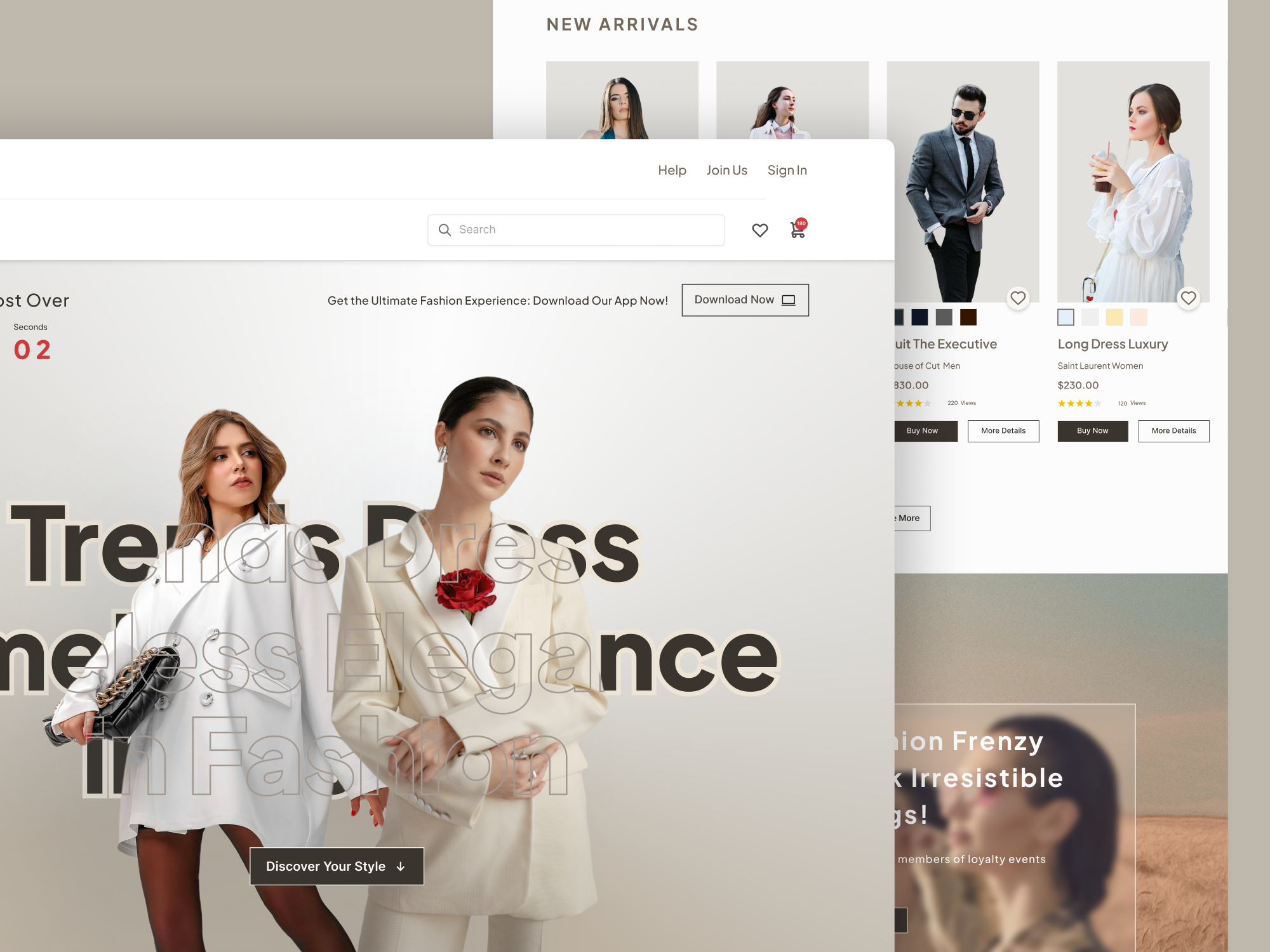 Verona Vogue Fashion Website 3d animation branding designfashion fashion landingpage modern motion graphics simple ui uidesign uiux ux website