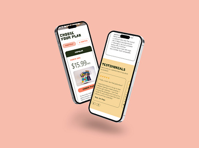 Earth Treats Mobile Web Design - UI Design food app food website membership plans mobile web design mobile website phone mockups subscription testimonials ui design