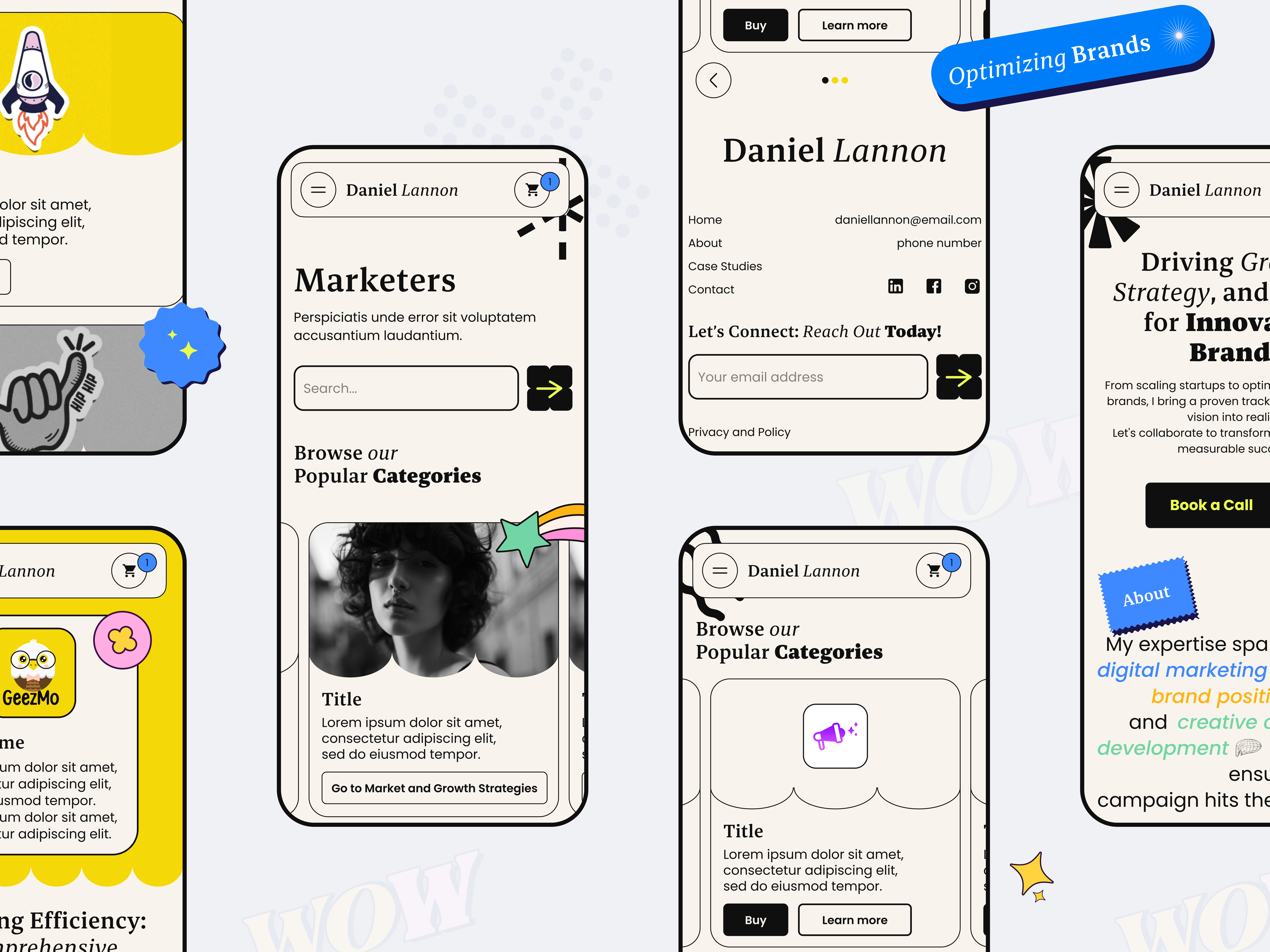 Example of Mobile Responsive UI/UX Design for Personal Brand Site | Masterl