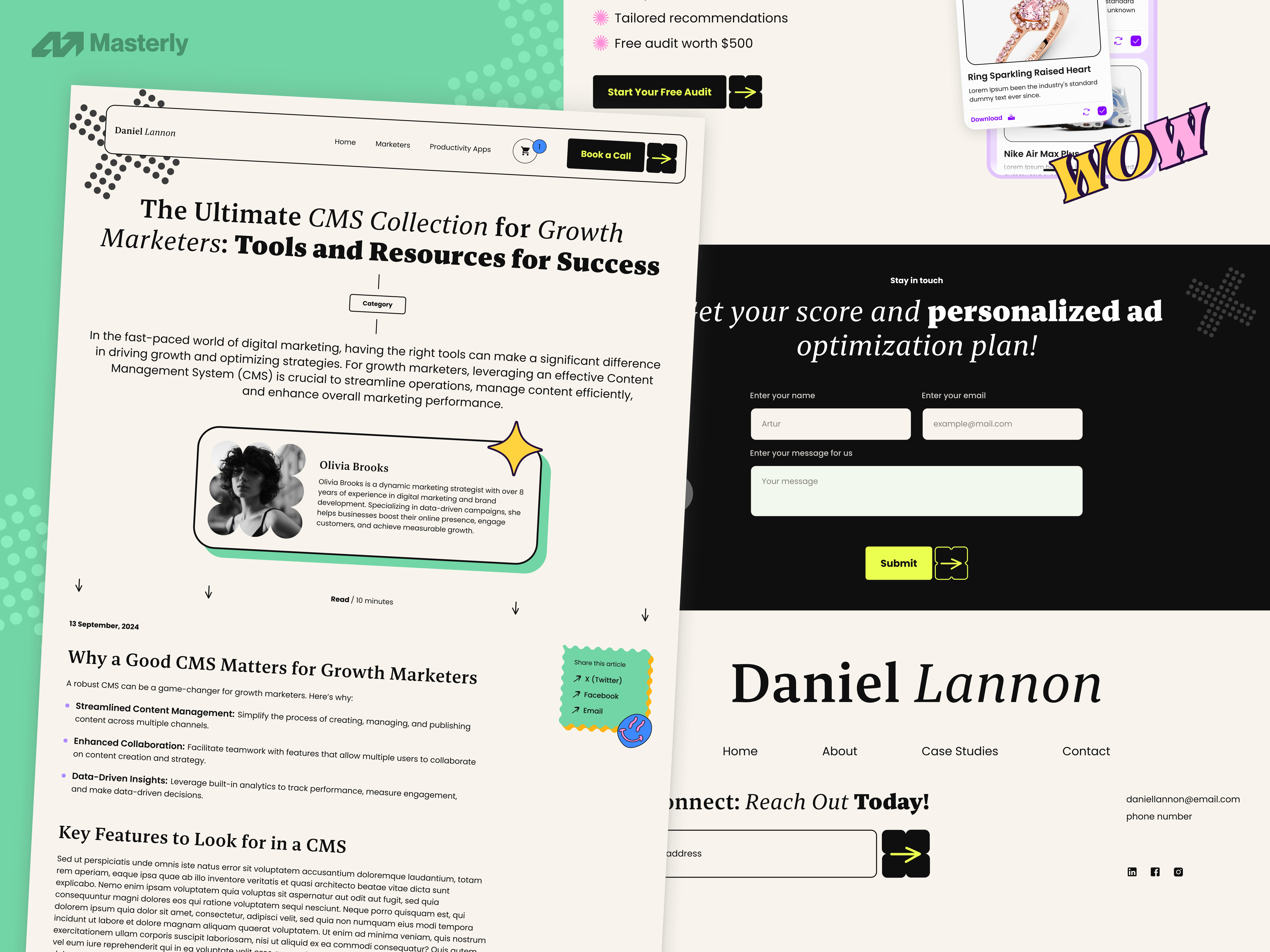 Example of UI/UX Website Design for Digital Marketing Brand | Masterly
