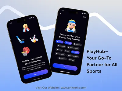 PlayHub – Sports Mobile App design figma illustration logo minimal ui ui design uiux ux