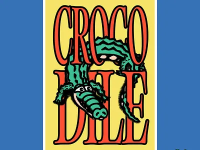Crocodile Illustration graphic design illustration typography