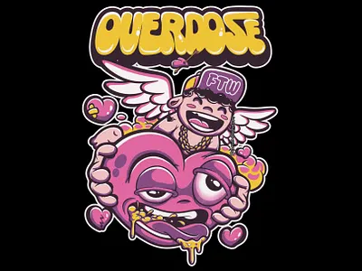 OVERDOSE - #artforsale art artwork cartoon clothing design illustration merch