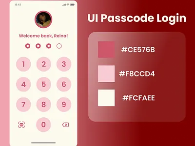 UI Passcode Login app design graphic design typography ui ux
