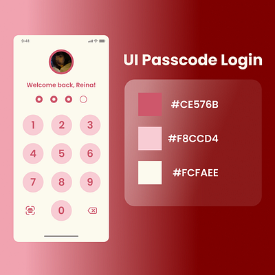 UI Passcode Login app design graphic design typography ui ux
