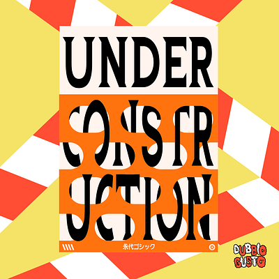 Under construction poster typography