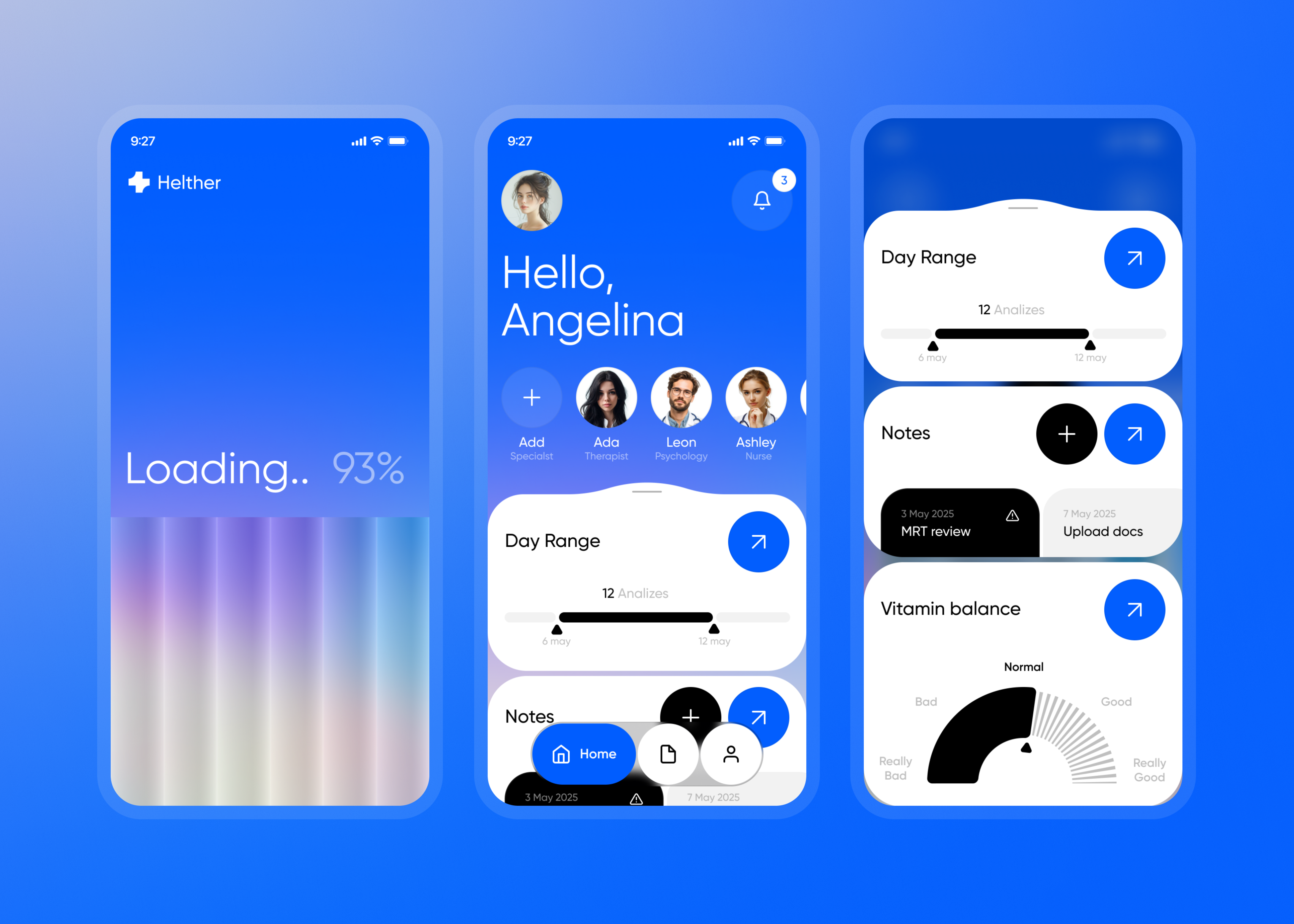 Medecine mobile app UI (modern design, minimalism) app branding design graphic design logo manager medecine mobile onboarding rn rondesign saas task ui ux
