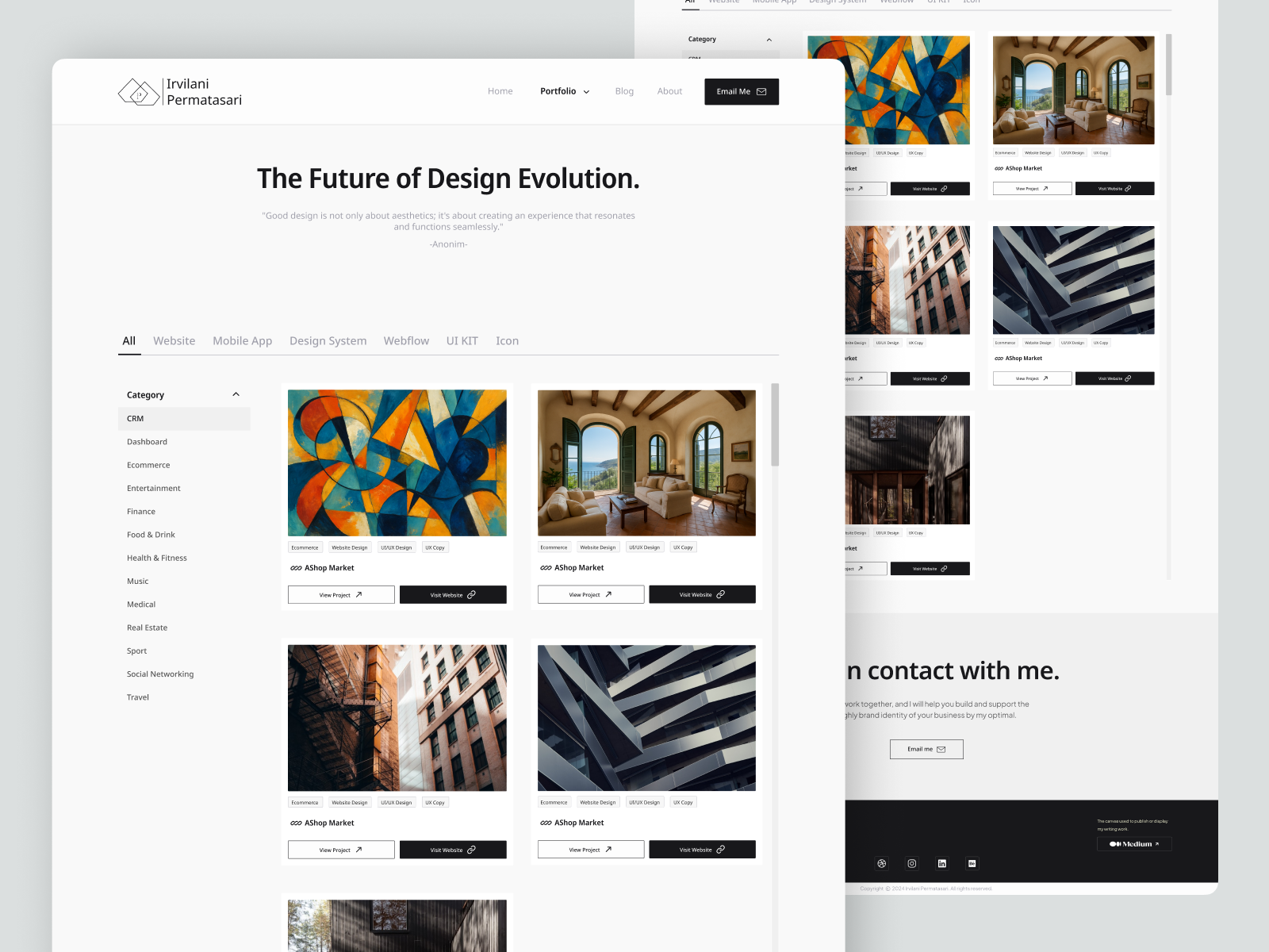 Example of Modern Landing Page Design