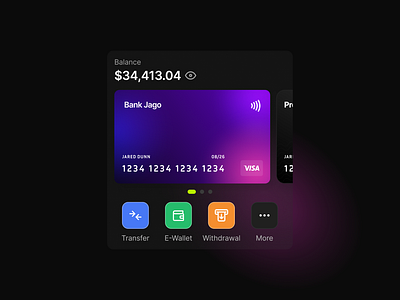 Balance Card UI Design appdesign finance financeapp ui uidesign userinterface