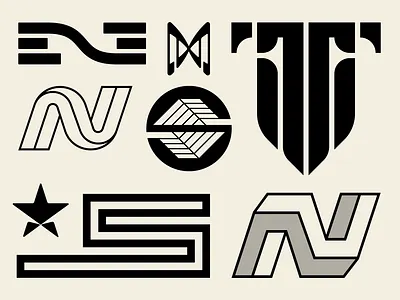 logos/1 branding design geometric graphic design icon illustration logo playful vector