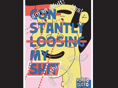 Being an adult design graphic design illustration typography