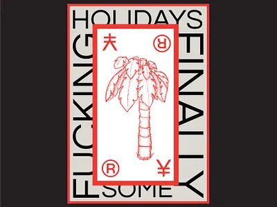 Finally holidays graphic design illustration typography