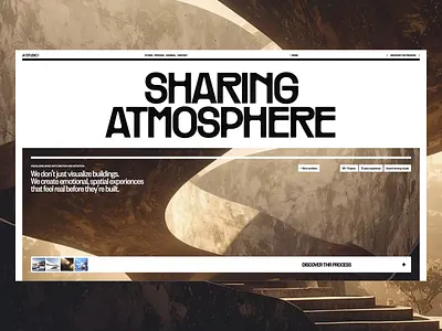 Atmo Studio – Website for for an architecture studio animation architecture design homepage interface landing page portfolio preloader scroll studio typography ui user interface ux web design website