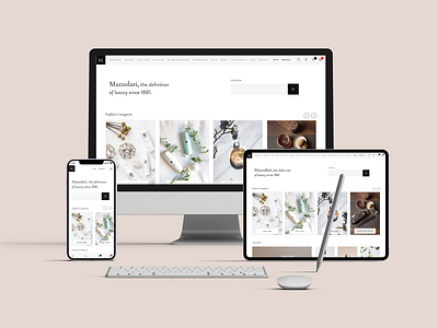 Mazzolari – A Luxury Beauty & Wellness Experience Across Devices beautybrand cleandesign ecommercedesign luxurybrand minimalui mobiledesign responsivedesign tabletdesign uiuxdesign userexperience webdesign