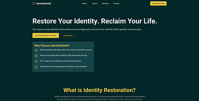 IdentityShield Page identity restoration identity shield identity theft identityshield shield ui