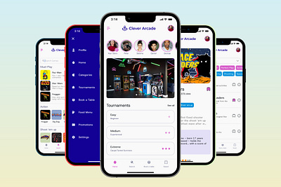 Clever Arcade App app arcade graphic design iphone mobile ui ux