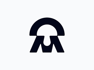 M + MUSHROOM branding brandmark design fungus graphic design letter m lettermark logo logo design m mark minimal monogram mushroom nature nature logo negative space pictogram sign symbol