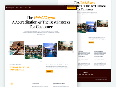 Hotel Elegant Website 3d about us animation branding graphic design hotels landingpage logo motion graphics ui website