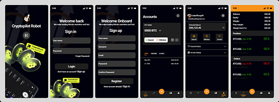 Cryptopilot App branding graphic design logo ui