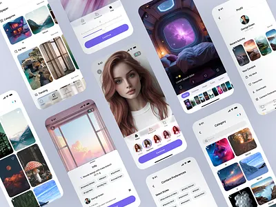 Wallpapers App - UI/UX 4kwallpapers aestheticwallpaper app backgrounds buttom sheet design edit galeria hdwallpapers image info light app minimalwallpaper ui ux wallpapers wallpapers app