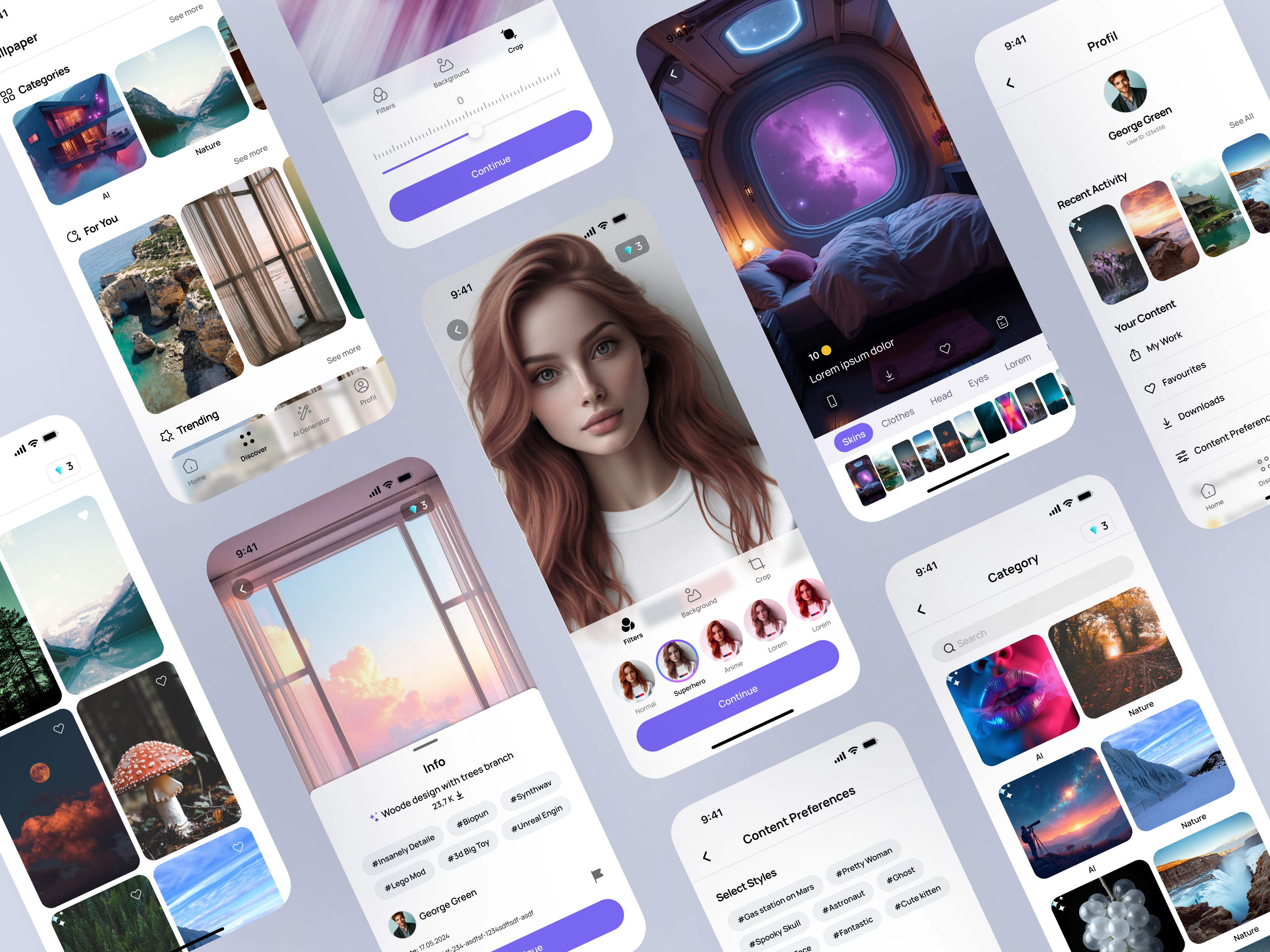 Example of Wallpapers App - UI/UX