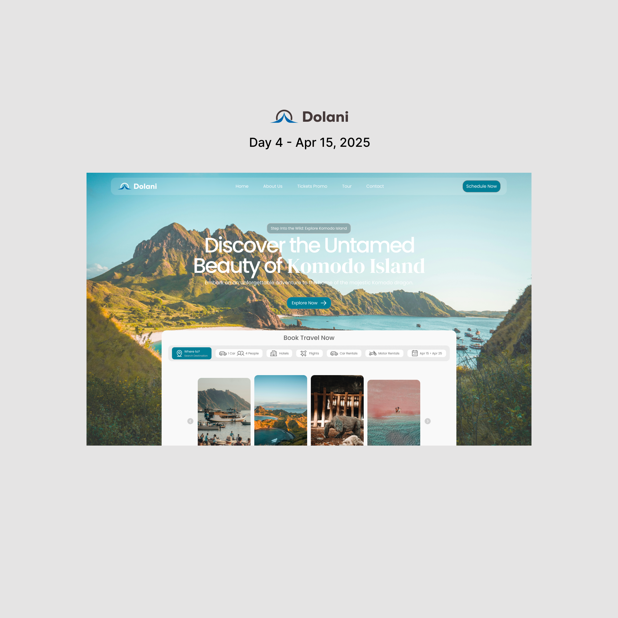 Dolani - Travel Web App figma hero design ui uiux design web design