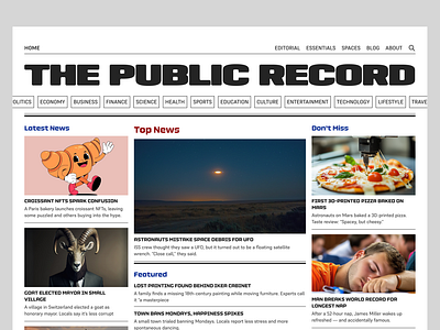News landing page figma landingpage ui uidesign uxdesign uxui website