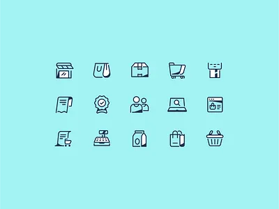 Shopping Icon artwork design icon icon design icon set iconography illustration ui