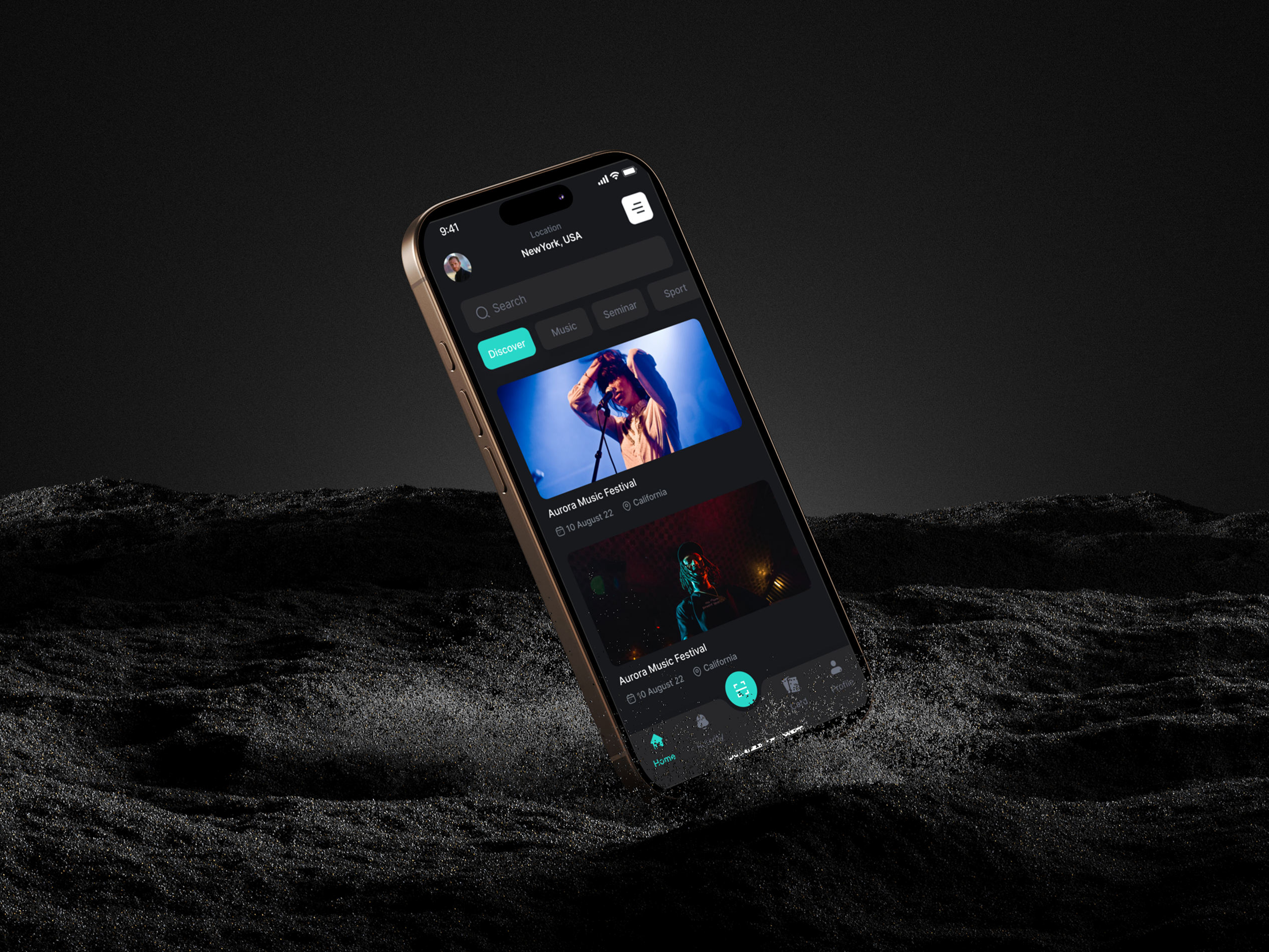 Tickets Music Apps 3d animation app application branding darkmode graphic design mobileapp motion graphics ticketssales ui