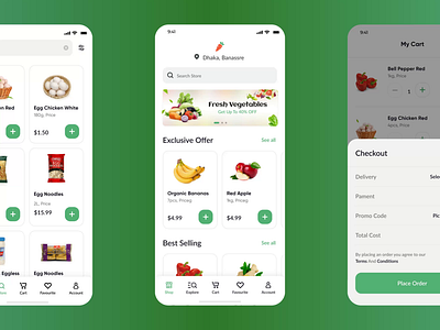 Modern Grocery eCommerce Website & App UI Design ismailprodhan