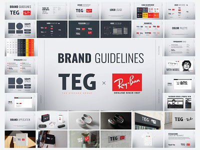 Brand Guidelines for TEG x RayBan Brand Partnership branding teg x rayban