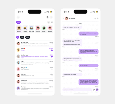 Chat App Home screen / Message App UI design page app app design chat app chat app ui chat interface chat ui chat user interface graphic design message app message app ui mobile app mobile ui product design ui ui design user interface ux ux design