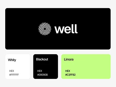 Colors brand book wellapp.ai blackout branding colors limora monochromic whity