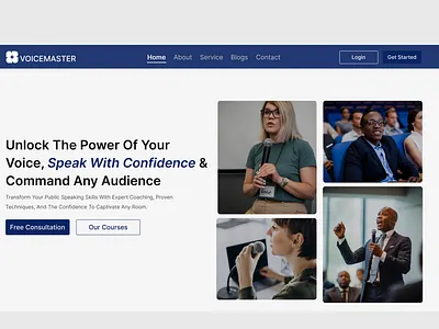 Public Speaking-Hero Section herosection minimalistdesign uidesign uxdesign voicemaster