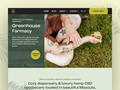 Greenhouse Farmacy design natural organic ui ux web design website design