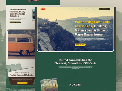United Canna design retro ui ux vintage web design website design