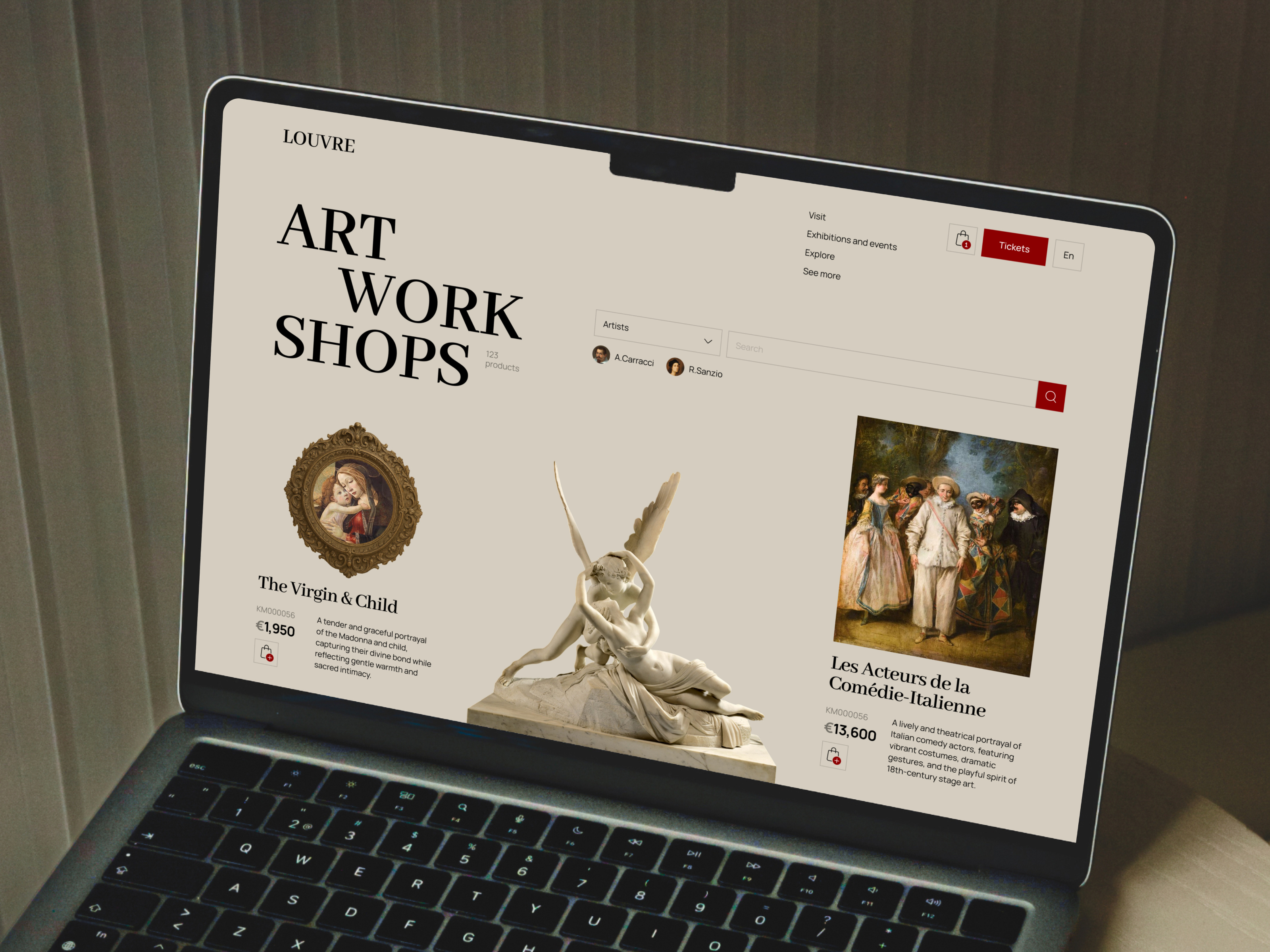 Example of Web Design Art Museum