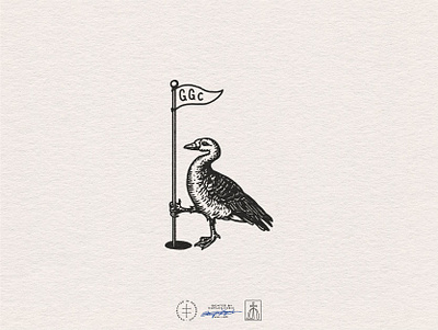 Goosberry Golf Co. Pictorial Mark animal bird brand design brand identity branding branding design classic golf golfer golfing goose hand drawn identity design illustration logo logo design mascot mascot logo vintage visual identity