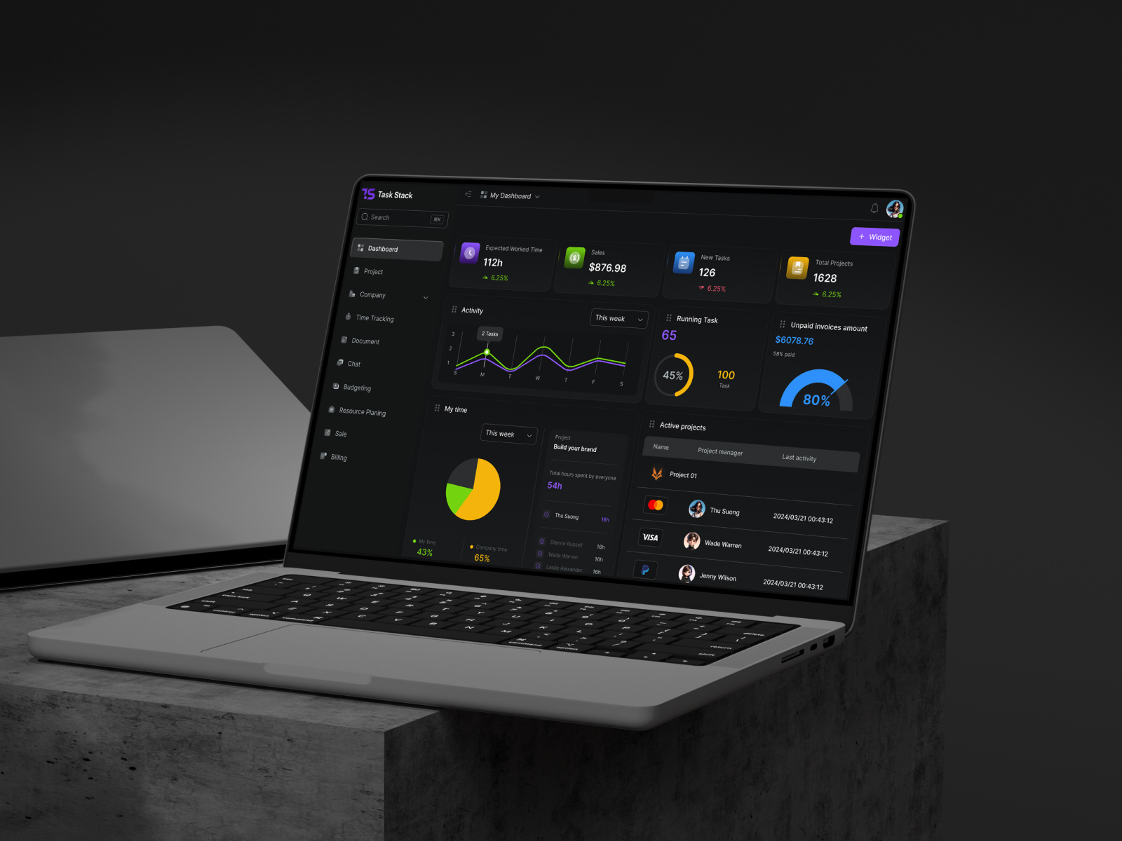 Example of Web & Dashboard UI/UX Design