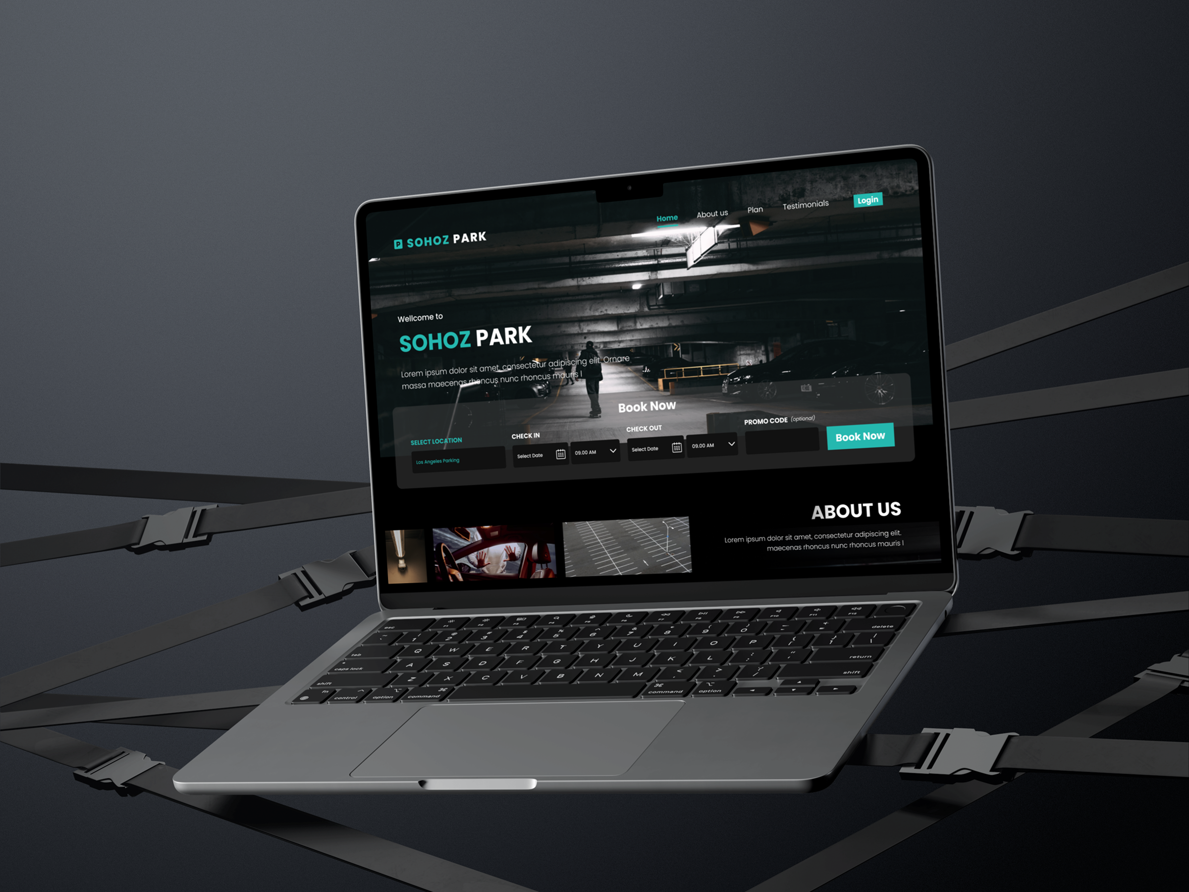 Car Parking Space - Landing Page booking car car parking car parking space car parking website cta dark mode here section home page landing page location maps parking landing page parking service parking website sass tracker tracking web design website