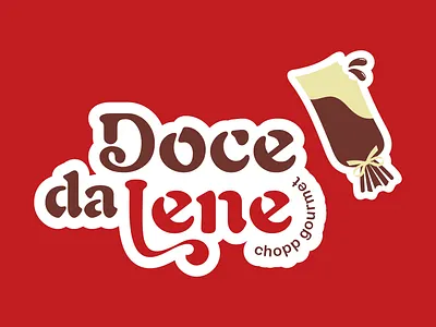 Doce da Lene _ chopp/sacolé/geladinho gourmet branding graphic design logo menu visual identity