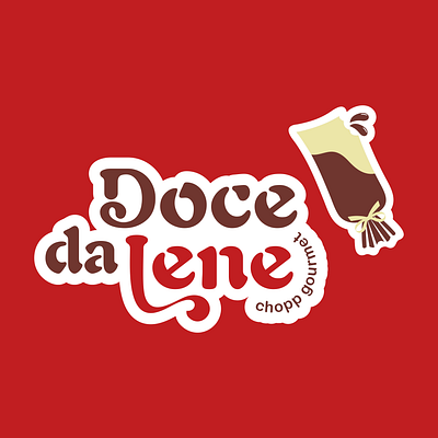 Doce da Lene _ chopp/sacolé/geladinho gourmet branding graphic design logo menu visual identity