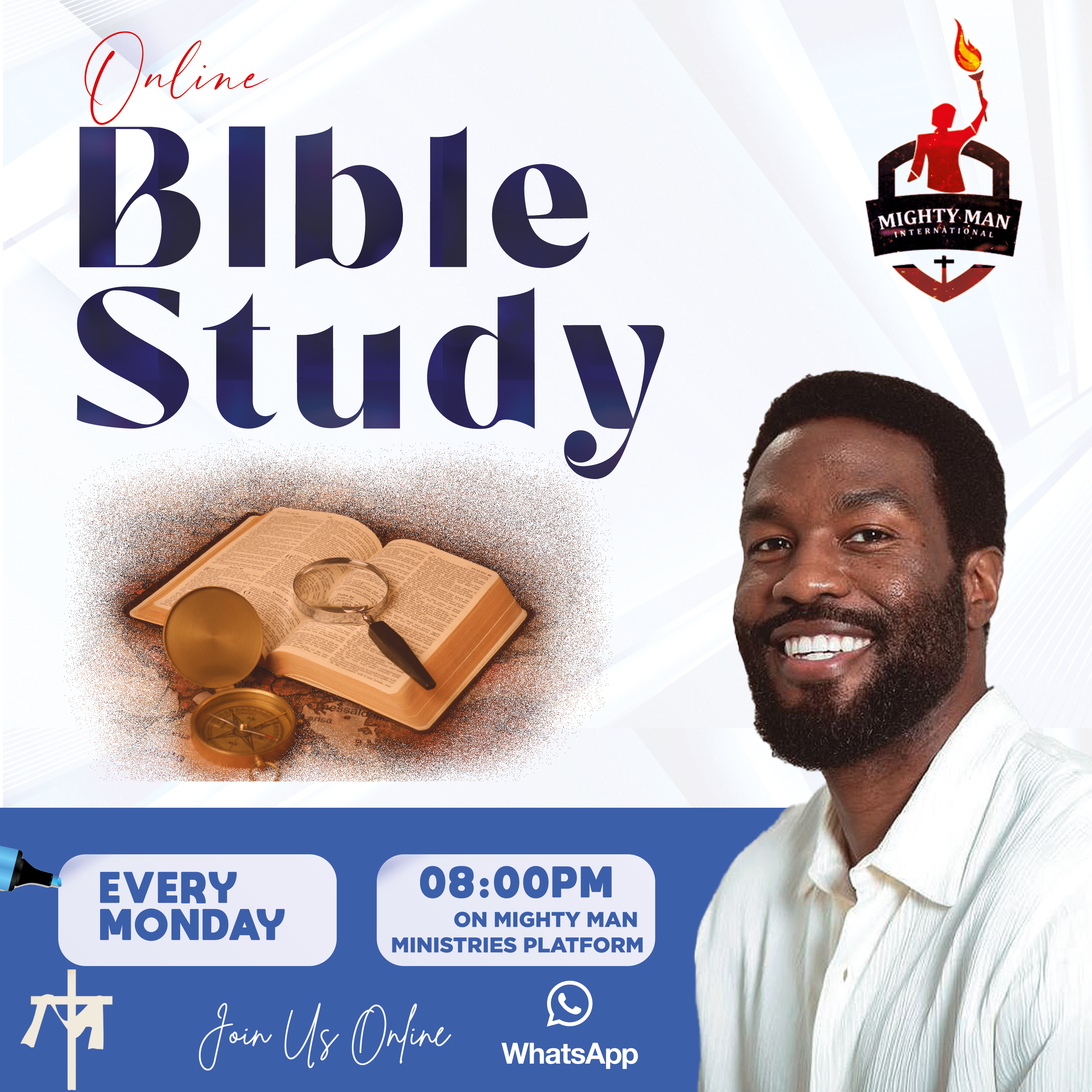 Online Bible Study Flyer branding graphic design