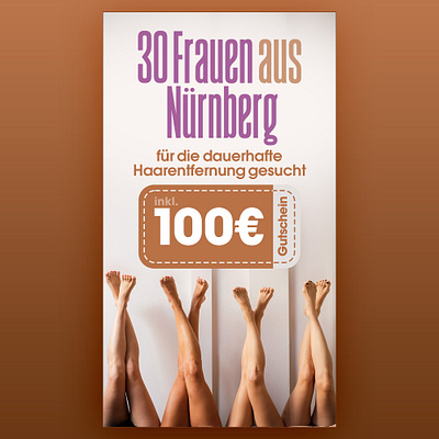 Laser Hair Removal Promo Poster – Minimal & Bold Aesthetic marketing visuals