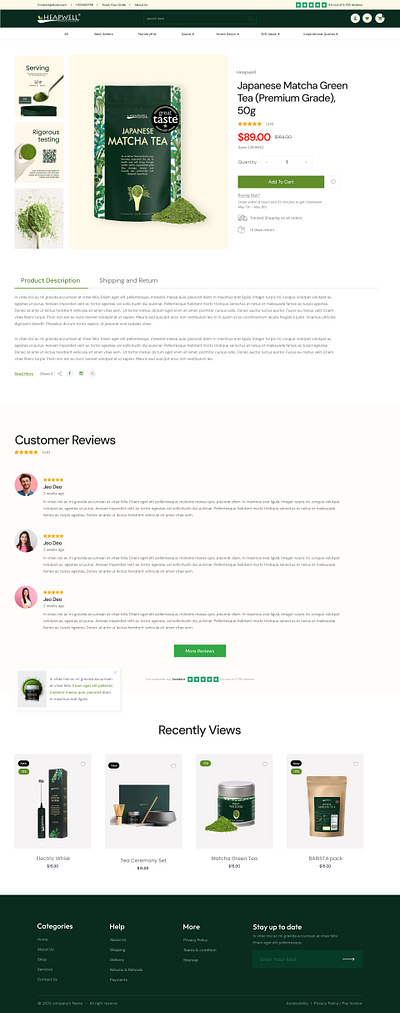 Redesign OF shipping Page For a famous Tea brand Company branding design design footer figma graphic design ideas inspiration mordernwebsite photoshop shoppage singleproduct ui uiux design ux website