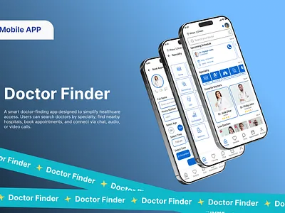 Doctor Finder & Appointment Booking App UI Design app design illustration ui ux