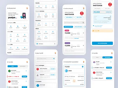 Bill Payments & Recharge on PostPe bbps bill payments finance finance app fintech fintech app mobile app mobile recharge pay bill rahul chauhan recharge recharge now