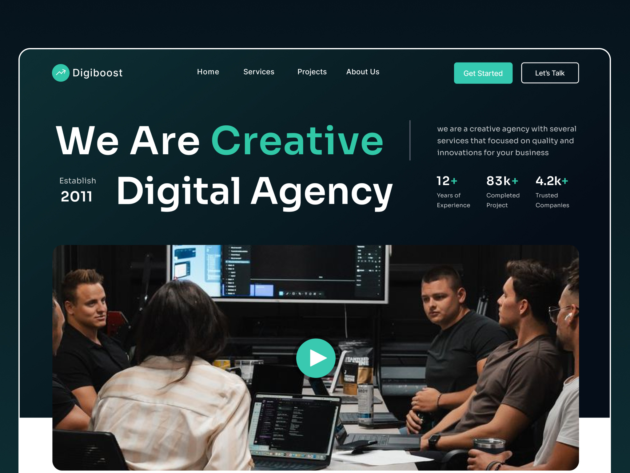 Agency Website Hero Section 3d agency animation app branding design e commerce flat graphic design icon illustration logo minimal motion graphics typography ui ux vector web website